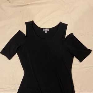 Neiman Marcus Black Cold Shoulder Maxi Dress SzL